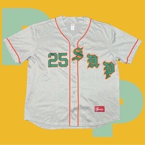 Supreme Old English Baseball Jersey (Large & XX-Large)